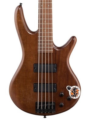 Ibanez GSR205 5 String Electric Bass Guitar Walnut Flat Body View